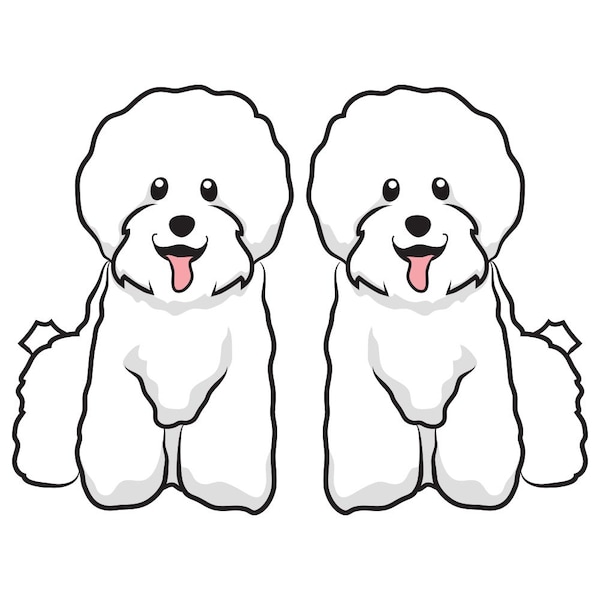 Bichon Frise Dog Decal, Dog Lover Decor Vinyl Sticker
